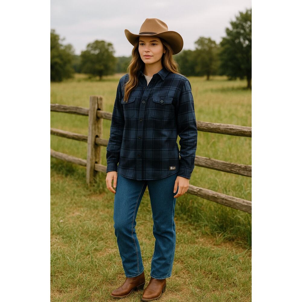Eddie Bauer Sherpa Lined Flannel Shirt Jacket Plaid M Cottage Farm Barn NWT